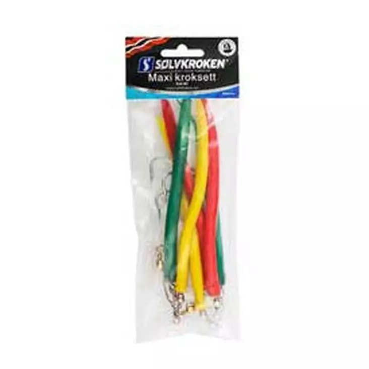 Sølvkroken Maxi Kroksett 6/0 0,80 mm - Riggar för bottenfiske & torsk - 7056963155151 - 1