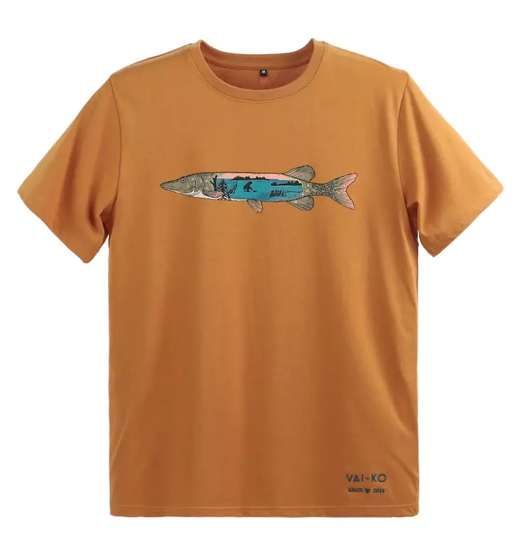 VAI-KO Hauki T-Shirt, Caramel Brown - T-shirts herr - 6440000200941 - 1