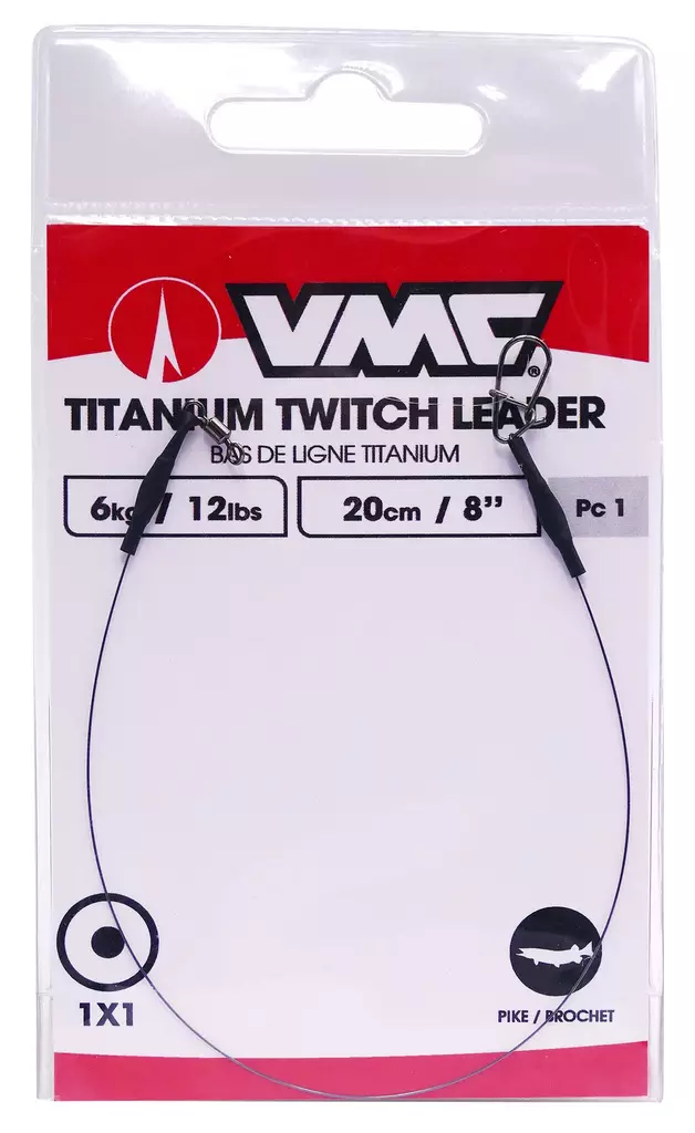 VMC Titanium Leader 1x1 12lb 20cm - Tafsar - 3422993071251 - 1