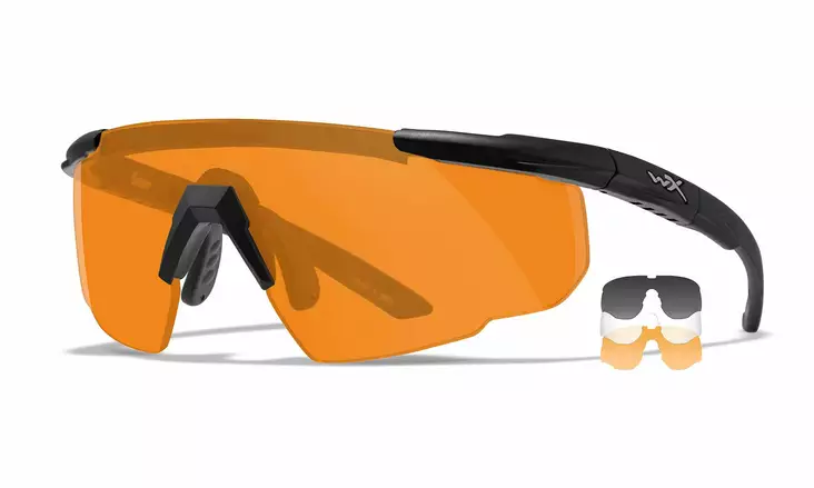 Wiley X Saber Advanced Grey & Clear & Light Rust - Matte Black - Skytteglas - 712316003131 - 1