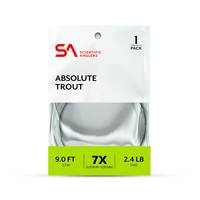 Scientific Anglers Absolute Trout Leader 9ft - Taperade Nylon -tafsar - 840309133982 - 1