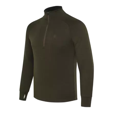 Beretta Glider Merino Half Zip Sweater Green Moss - Jägarens bas- och mellanlager - 8051832693832 - 1