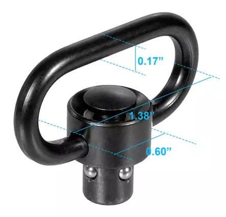 UTG Steel QD Sling Swivel 1.38" Loop - Remöglor och -fästen - 4712274526822 - 2