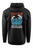 Grundens Displacement DWR Hoodie SL Fisherman Black - Huvtröjor - 0840316341172 - 2