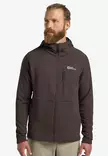 Jack Wolfskin Kolbenberg Hooded Full-Zip Jacket Peat - Mellanjackor - 4064886585262 - 3