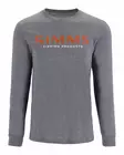 Simms Logo Shirt LS Athletic Heather - T-shirts herr - 694264656662 - 1