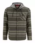 Simms Santee Flannel Hoody Hickory Dolomite Blanket Stripe - Skjortor - 694264656402 - 1