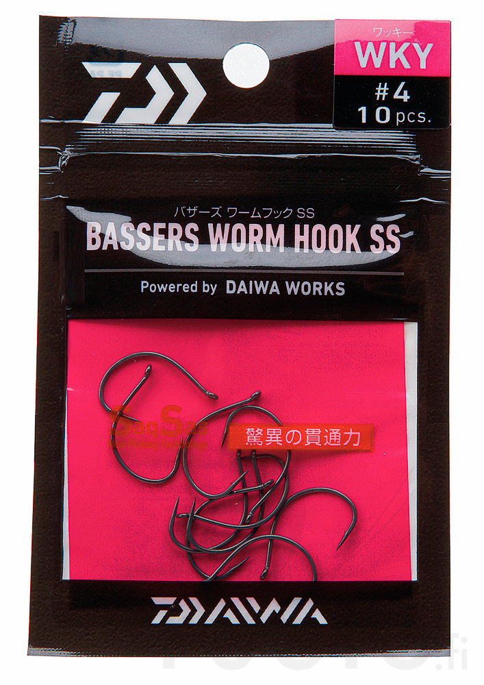 Daiwa Bassers Worm Hook SS Wacky - Jiggkrokar - 4960652839082 - 1