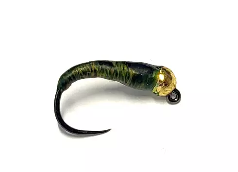 Glue Larva Olive Gold Bead - Våtflugor - 8859202412 - 1