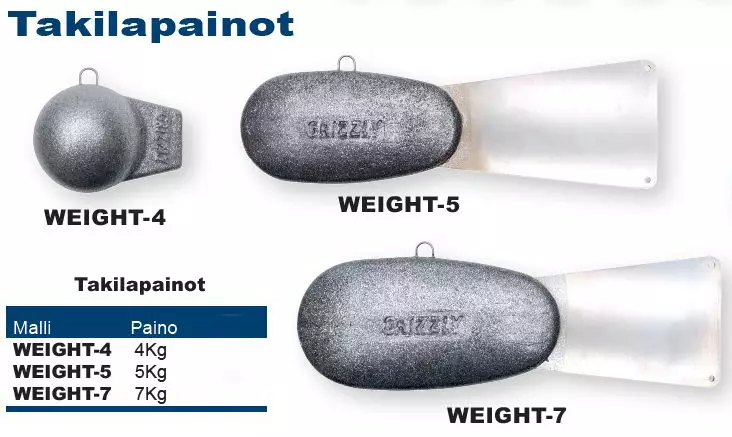 Grizzly Downrigger Lead Weight - Utlösare och trollingtillbehör - 6417512520812 - 2