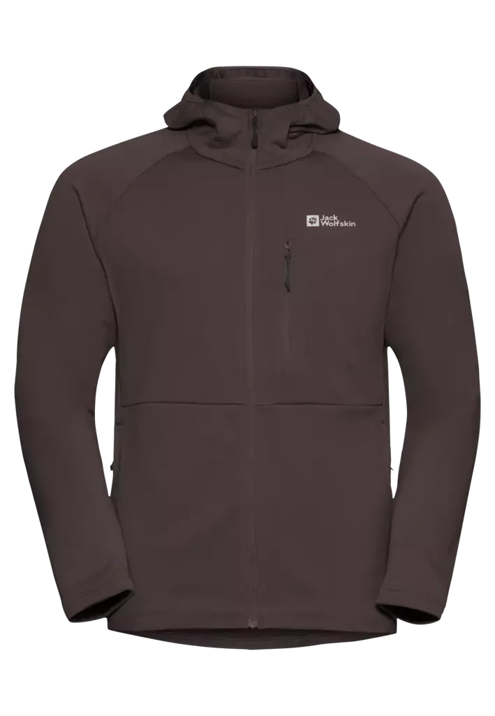 Jack Wolfskin Kolbenberg Hooded Full-Zip Jacket Peat - Mellanjackor - 4064886585262 - 1