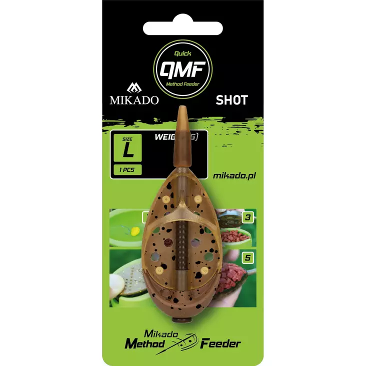 Mikado Method Feeder Shot Q.M.F. L - Platta & hybrid-method feedrar - 5900637068082 - 1