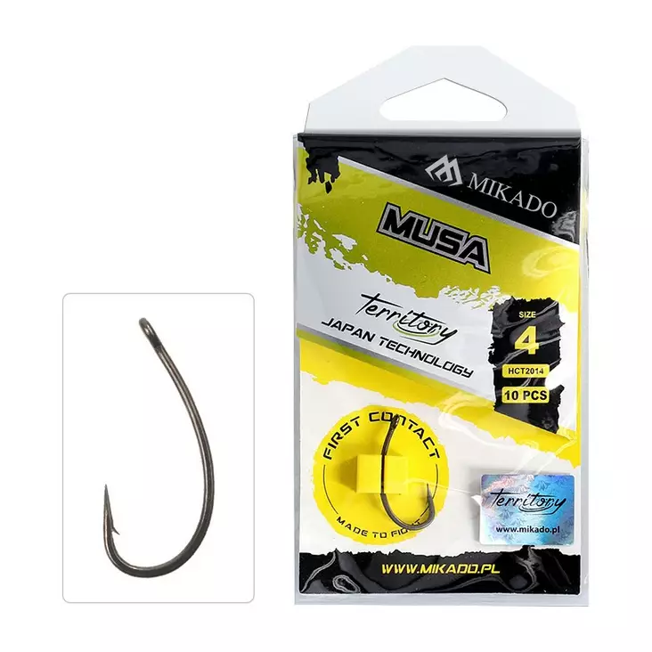 Mikado Territory Musa Teflon - Curve shank-krokar - 5900637720102 - 1