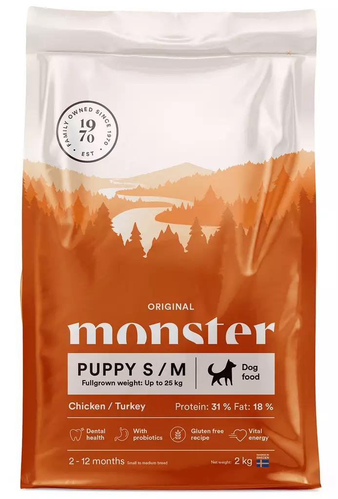 Monster Dog Original Puppy S/M - Monster - hundfoder - 7350040124512 - 1