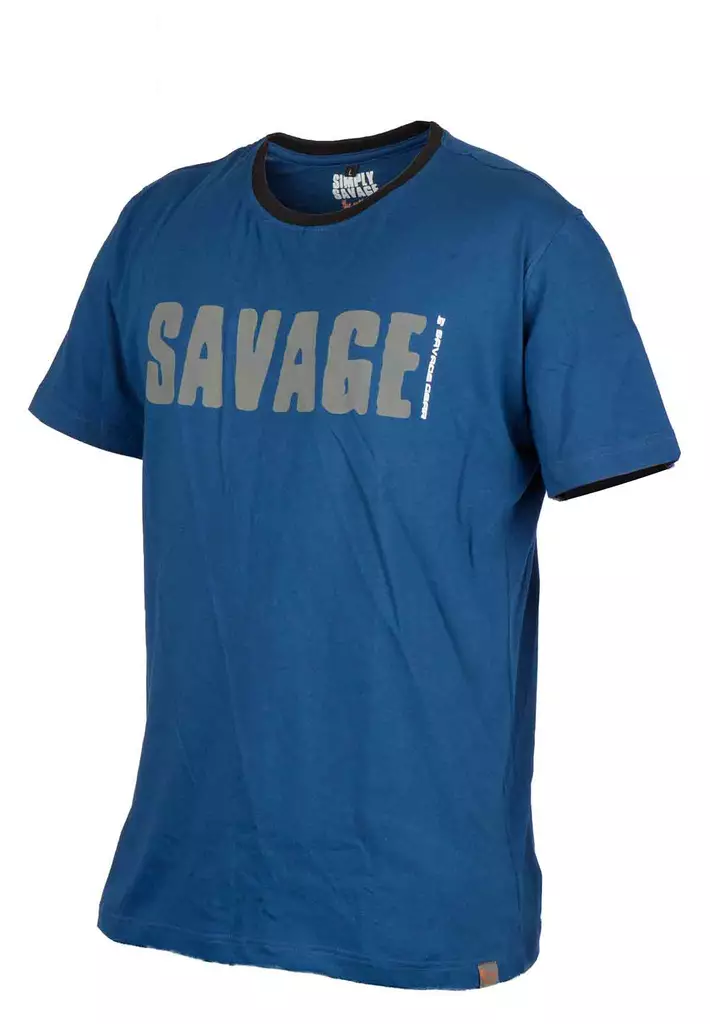 Savage Gear Simply Savage Tee Blue - T-shirts herr - 5706301570642 - 1
