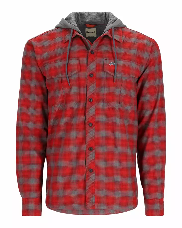 Simms ColdWeather Hoody Auburn Red MC Plaid - Skjortor - 694264624692 - 1