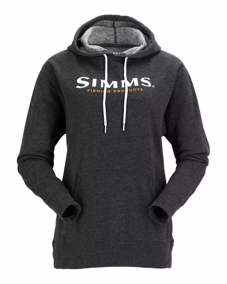 Simms Women's Logo Hoody Charcoal Heather - Huvtröjor - 694264585092 - 2