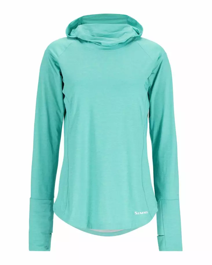 Simms Women's SolarFlex Cooling Hoody Gulf Blue - Skjortor - 694264606292 - 1