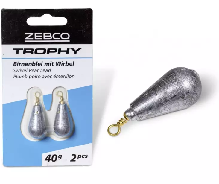 Zebco Trophy Swivel Pear Lead 2pcs - Jiggskallar - 4029569269952 - 1