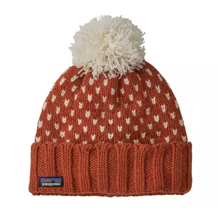 Patagonia Snowbelle Beanie Offset Dot: Burnished Red - Mössar - 196924534933 - 1
