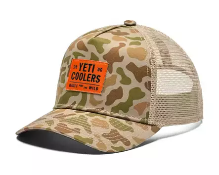 YETI COOLERS CAMO TRUCKER HAT BROWN CAMO - Truckers - 888830627303 - 1
