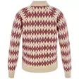 Fjällräven Jacquard Knit W Chalk White-True Red - Skjortor - 7323451213533 - 2