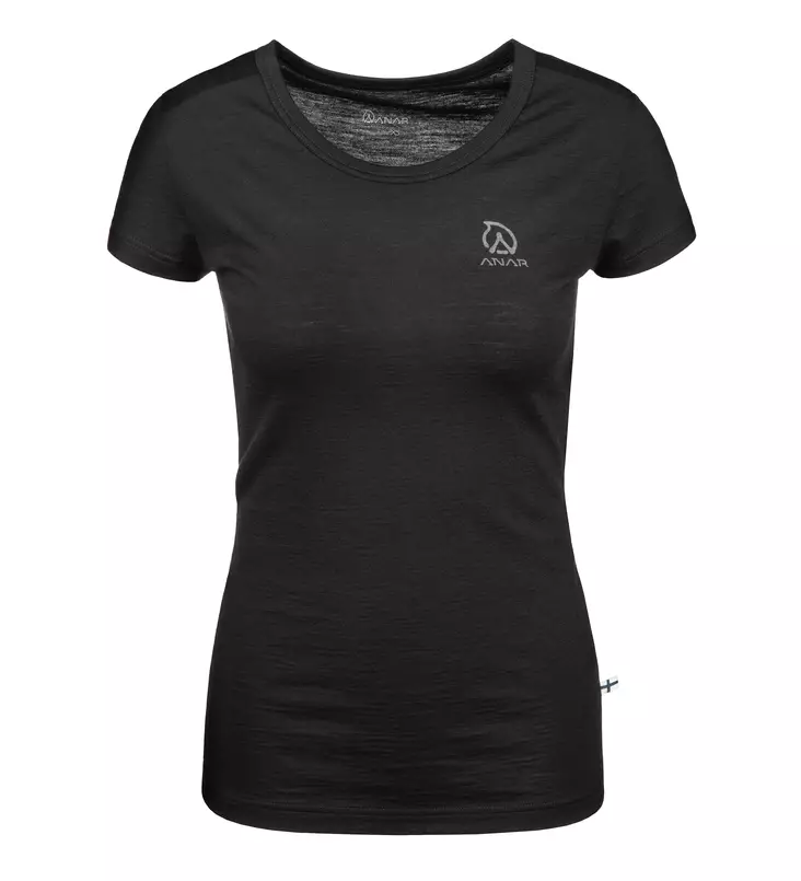 Anar Galda W's Merino T-Shirt Black - Jägarens bas- och mellanlager - 6438014261133 - 1