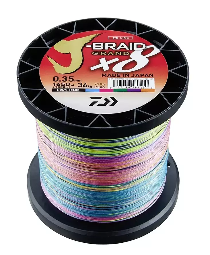 Daiwa J-Braid Grand X8 Multicolor 1500m - Flätlinor - 043178581223 - 1