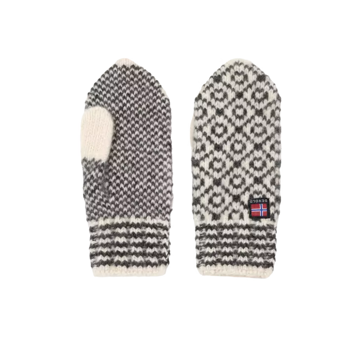 Devold Svalbard Wool Mitten Offwhite/anthracite - Handskar - 7028567699683 - 1