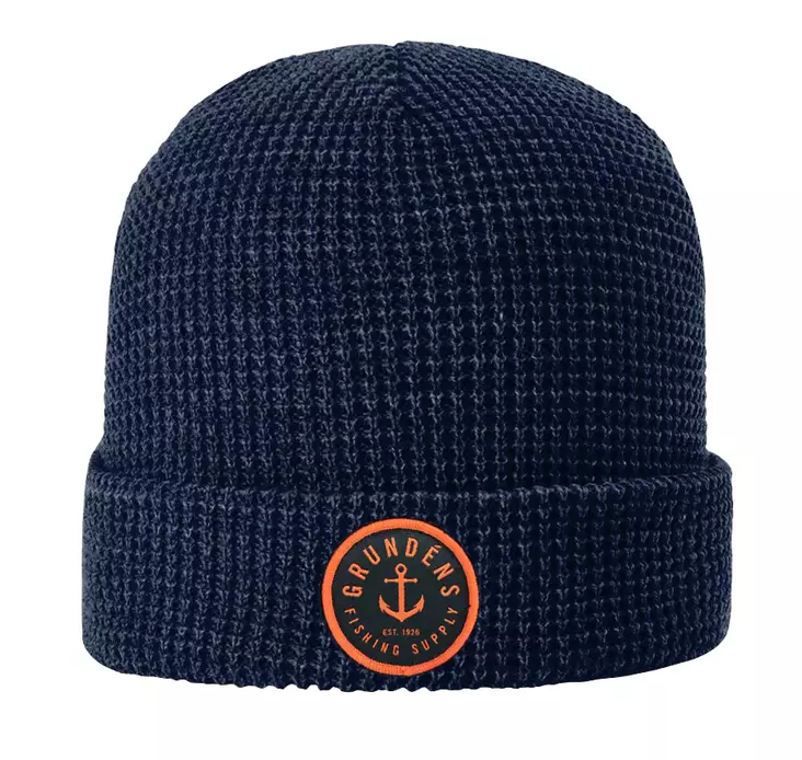 Grundens Anchor Waffle Beanie Navy - Mössar - 7332525291223 - 1