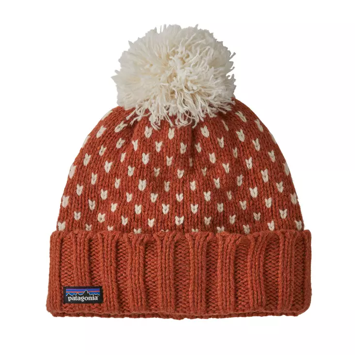 Patagonia Snowbelle Beanie Offset Dot: Burnished Red - Mössar - 196924534933 - 1