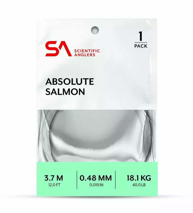 SA Absolute Salmon Leader 12ft - Taperade Nylon -tafsar - 840309138543 - 1