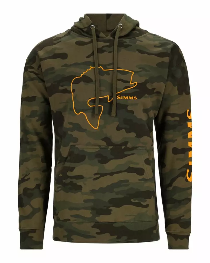 Simms Bass Outline Hoody Woodland Camo - Huvtröjor - 694264601143 - 1