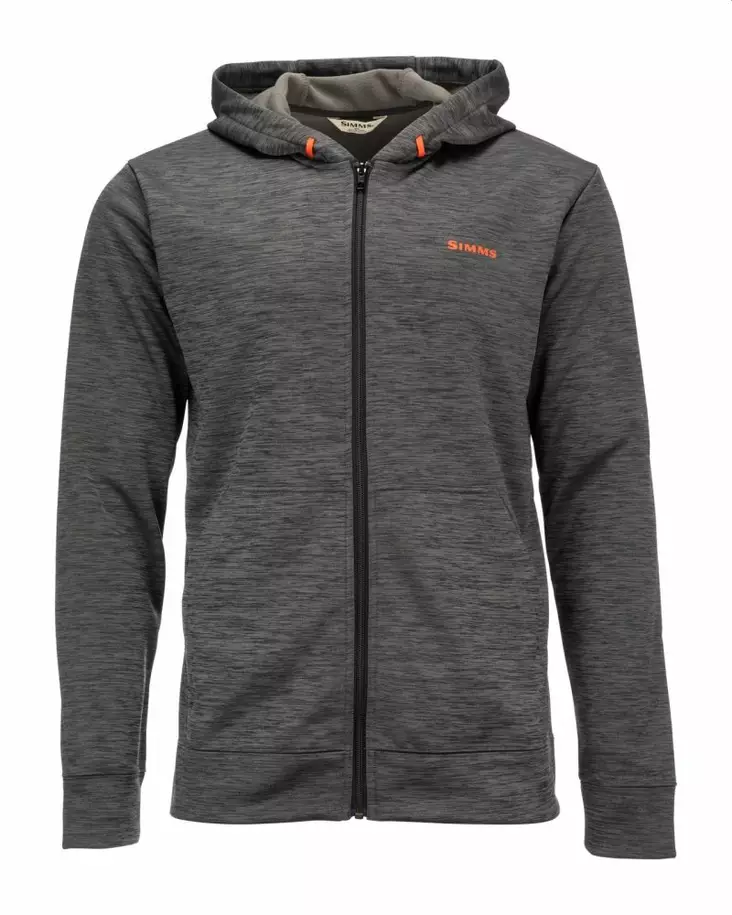 Simms Challenger Full-Zip Hoody Carbon Heather - Mellanjackor - 694264549353 - 1