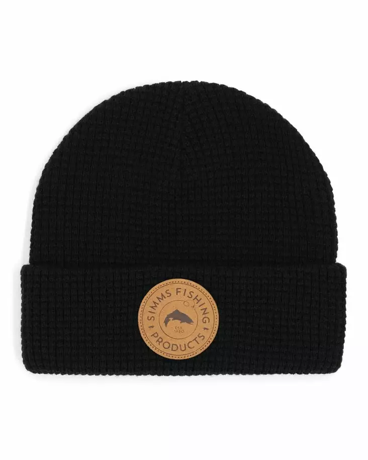 Simms Everyday Waffle Knit Beanie Black - Mössar - 694264657133 - 1