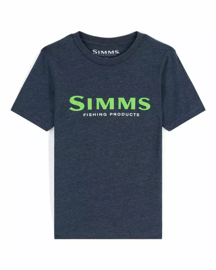 Simms Kid's Logo T-Shirt Harbor Blue - T-shirts herr - 694264598313 - 1