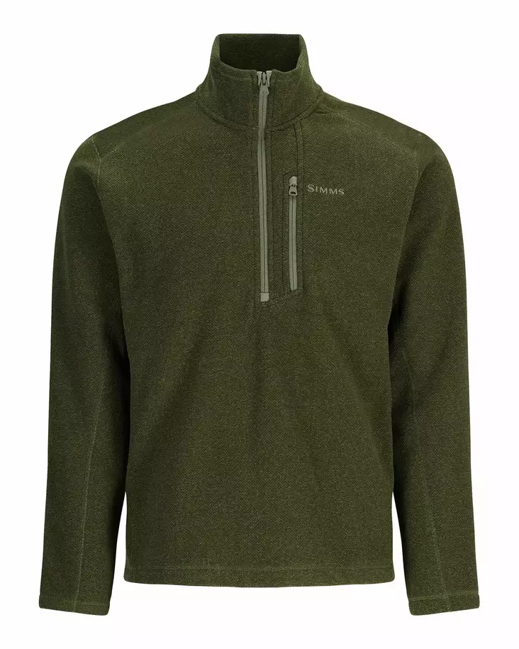 Simms Rivershed Half Zip Riffle Heather - Skjortor - 694264628973 - 1
