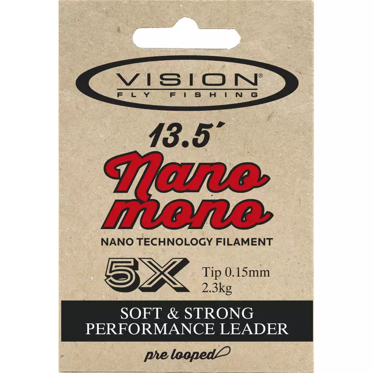 Vision Nano Mono Leader 13'5'' - Taperade Nylon -tafsar - 6417512817523 - 2