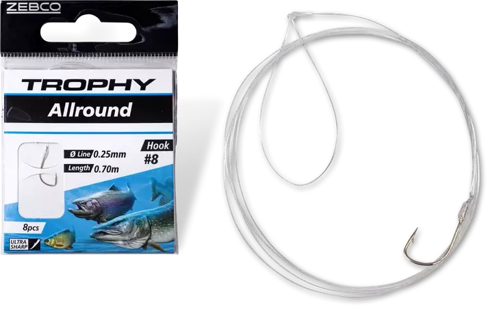 Zebco Trophy Allround hook-to-nylon - Färdigknutna krokar - 4029569278633 - 1