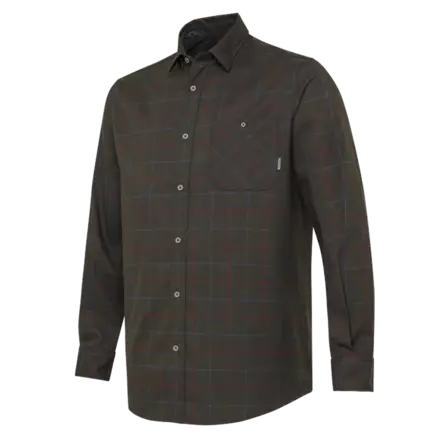 Beretta Jargo Stretch Shirt Bark & Burgundy Check - Jägartröjor - 8051832670734 - 1
