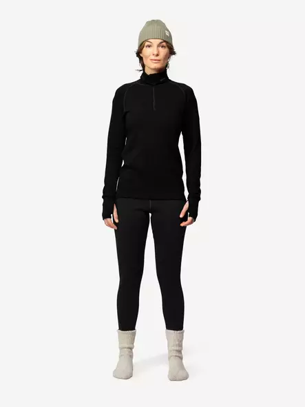 Devold Expedition Merino 235 Zip Neck Women's Black - Undertröjor - 7028567100554 - 2