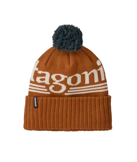 Patagonia Powder Town Beanie Hut Tripper Logo Cinnamon Brown - Mössar - 198077865094 - 1