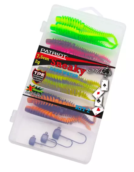Patriot Sneaky 7,5cm Ned 16+3kpl Dark - Betessortimenter - 6417512543064 - 2