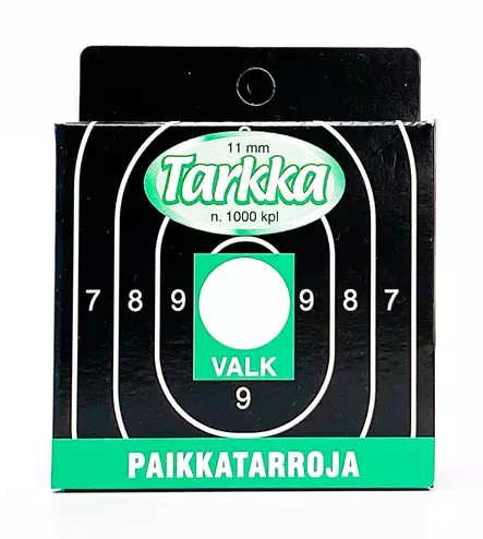 Tarkka Paikkatarra 11mm Valkoinen - Platsklistermärken - 6410362412054 - 1