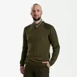 Deerhunter Harrington V-Neck Knit Cypress - Jägartröjor - 5702827160084 - 5