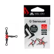Mikado Barrel Swivel Triple with Beads - Lekande & snabbkopplingar - 5900637148234 - 1