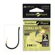 Mikado Golden Point Chinu with Ring 9 pcs #6 - Öglekrokar & spadkrokar - 5900637616344 - 1