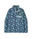 Patagonia W´s Lightweight Synchilla Snap T Pullover Jaguar Geo Blue Sage - Fleecetröjor - 198077631484 - 1