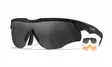 Wiley X WX Rogue Comm Grey & Clear & Light Rust - Matte Black - Skytteglas - 712316124324 - 1