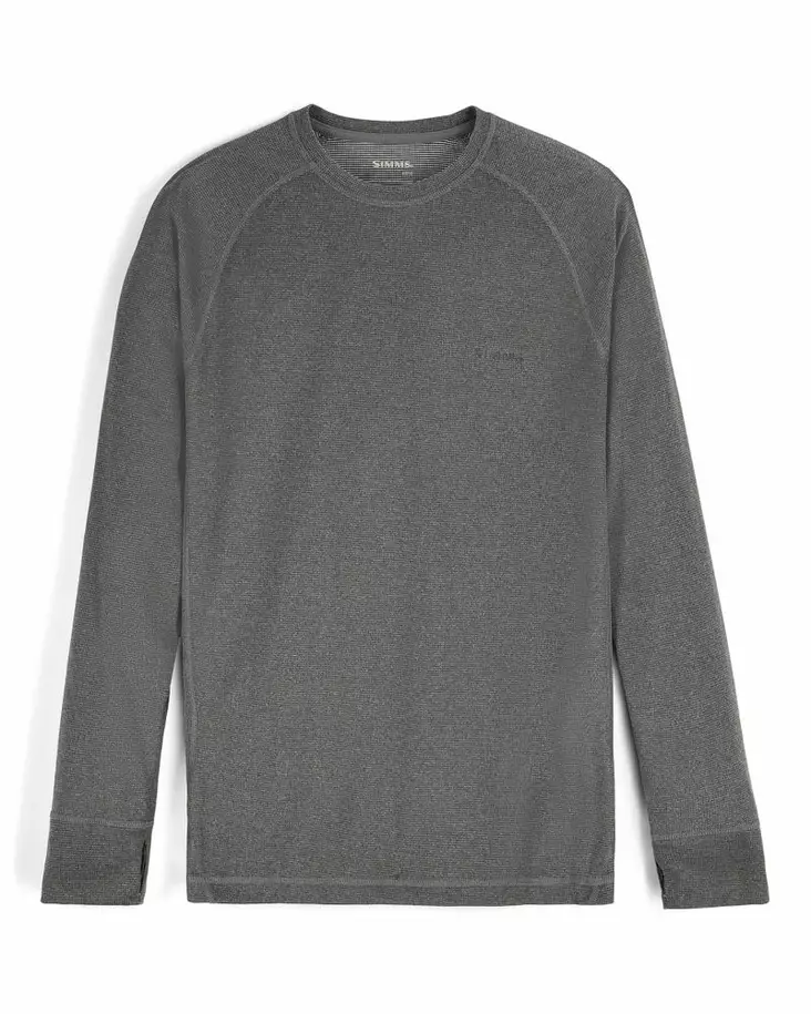 Simms Strata 160 Crew Dark Grey Heather - Undertröjor - 694264698884 - 2